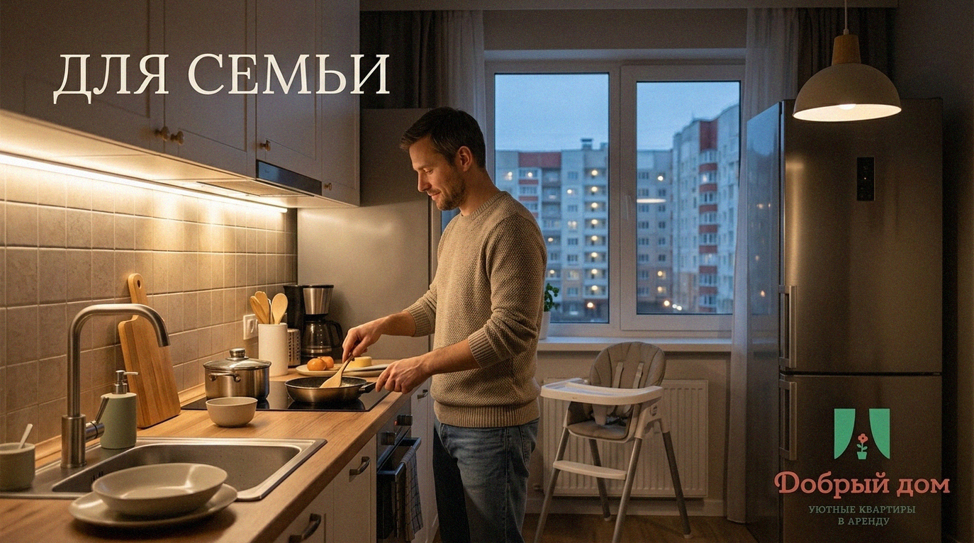 Квартира посуточно в Тюмени: удобство для семьи по сравнению с отелем