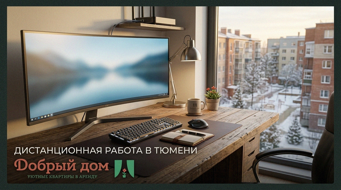 Квартиры посуточно в Тюмени для удалёнщиков: комфортное рабочее место и быстрый интернет