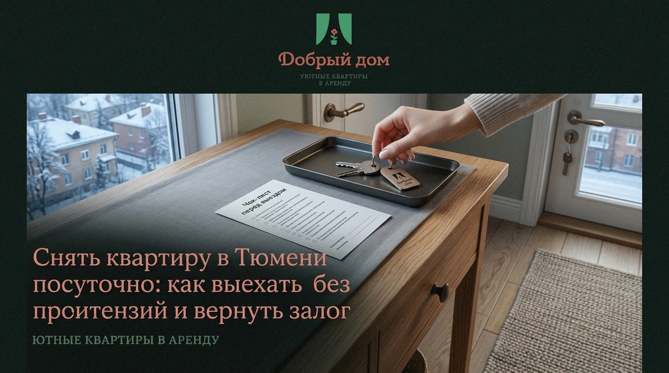 Снять квартиру в Тюмени посуточно: как выехать без претензий и вернуть залог