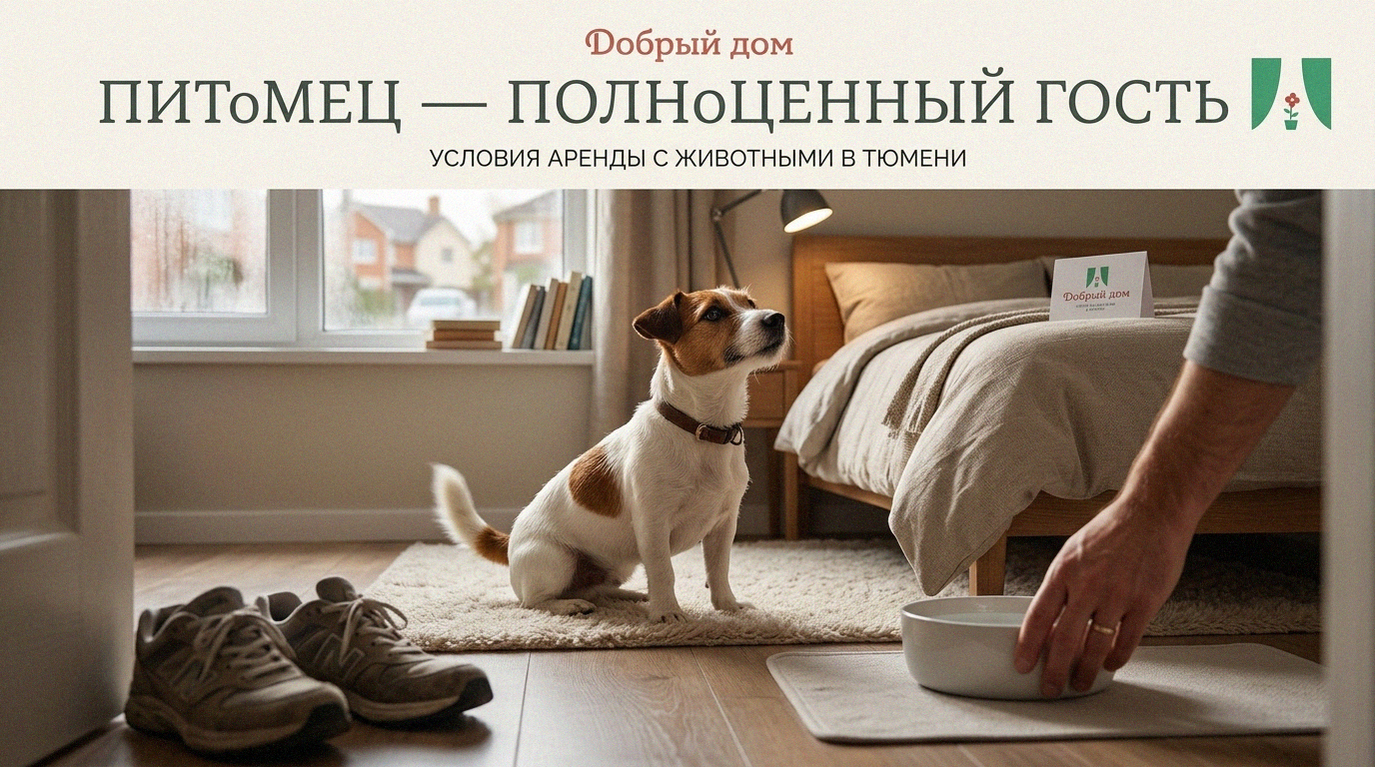 Снять квартиру посуточно в Тюмени: условия для проживания с собакой или кошкой