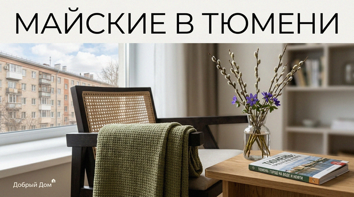 Снять квартиру посуточно в Тюмени на майские — цены и доступность