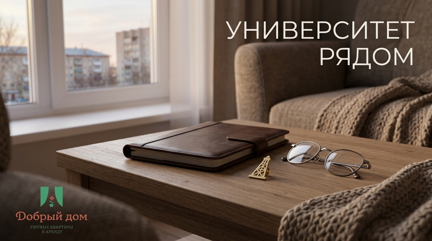 Квартиры посуточно у Нефтегазового университета в Тюмени