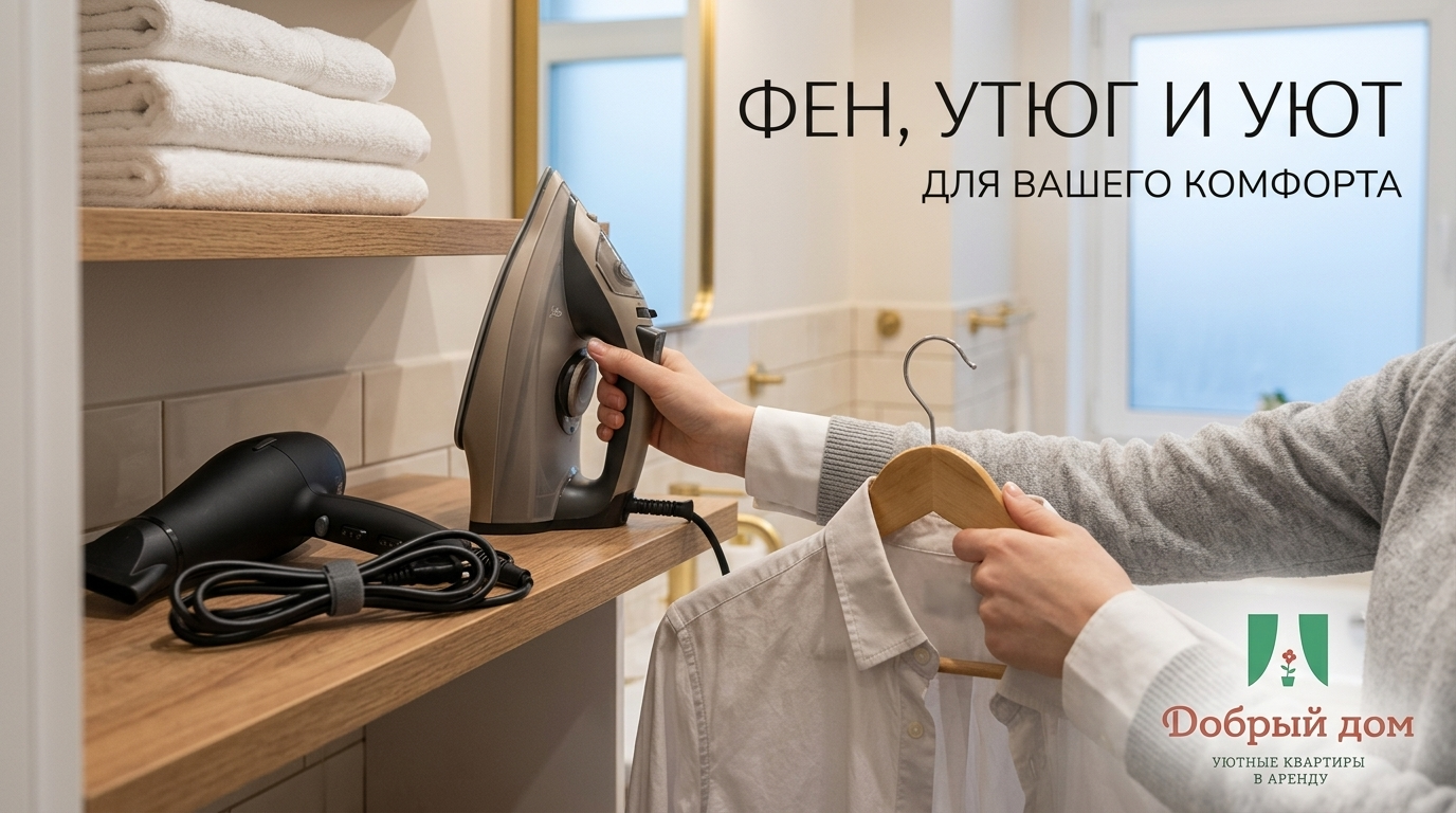 Снять квартиру в Тюмени: есть ли фен и утюг на сутки