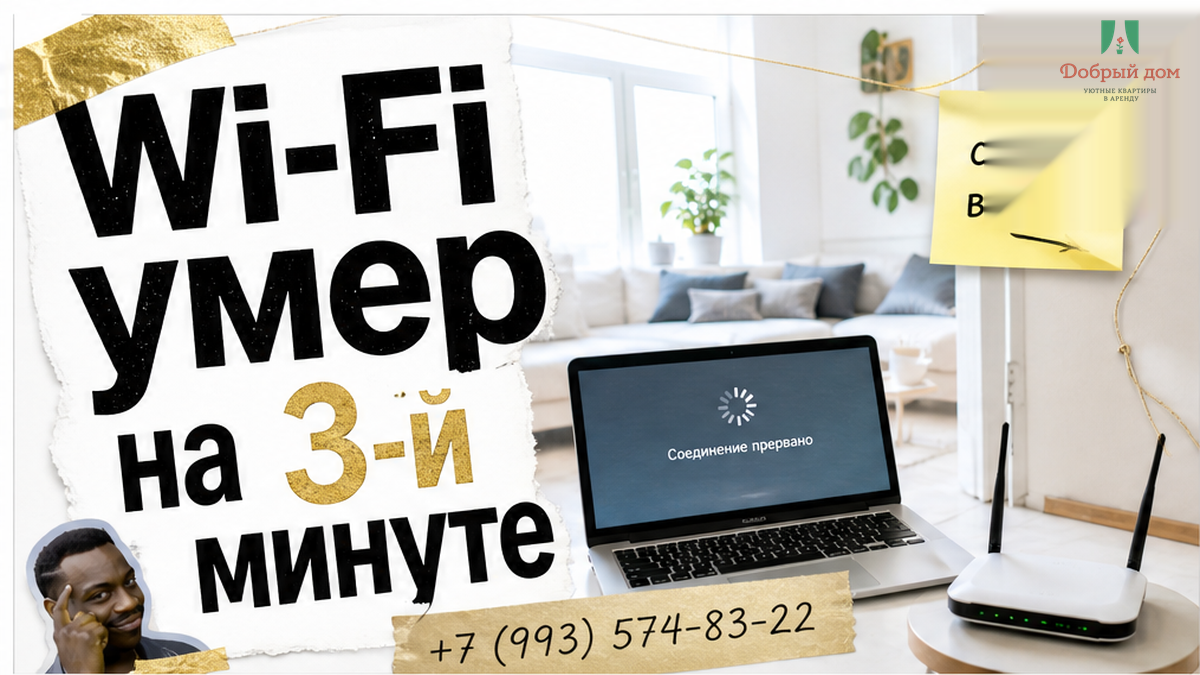 Созвон в 10:00 сорвался на 3-й минуте — Wi‑Fi подвёл