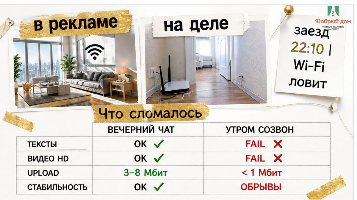 Вечером чат OK, утром созвон падает.