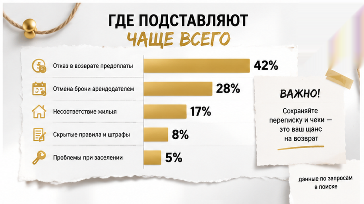 Ловушки при отмене брони: оферта, короткое окно отмены, слово задаток в чате