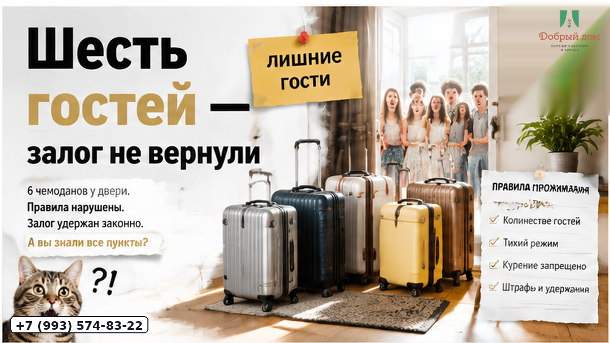 Перевели предоплату. В правилах мелким: вечеринки и лишние гости