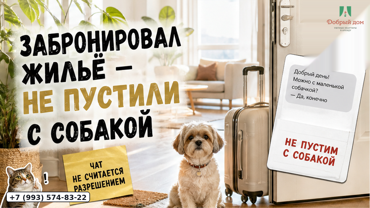 Забронировал жильё с собакой — у двери сказали: «Не пустим»