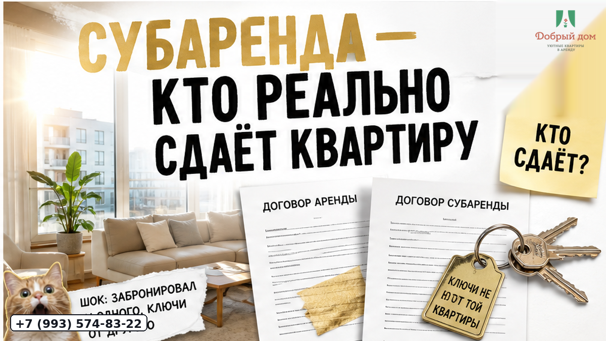Забронировал посуточно — квартиру сдаёт субарендатор