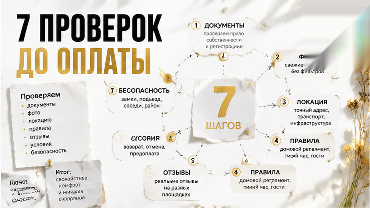 Семь проверок в чате до перевода денег за посуточную квартиру