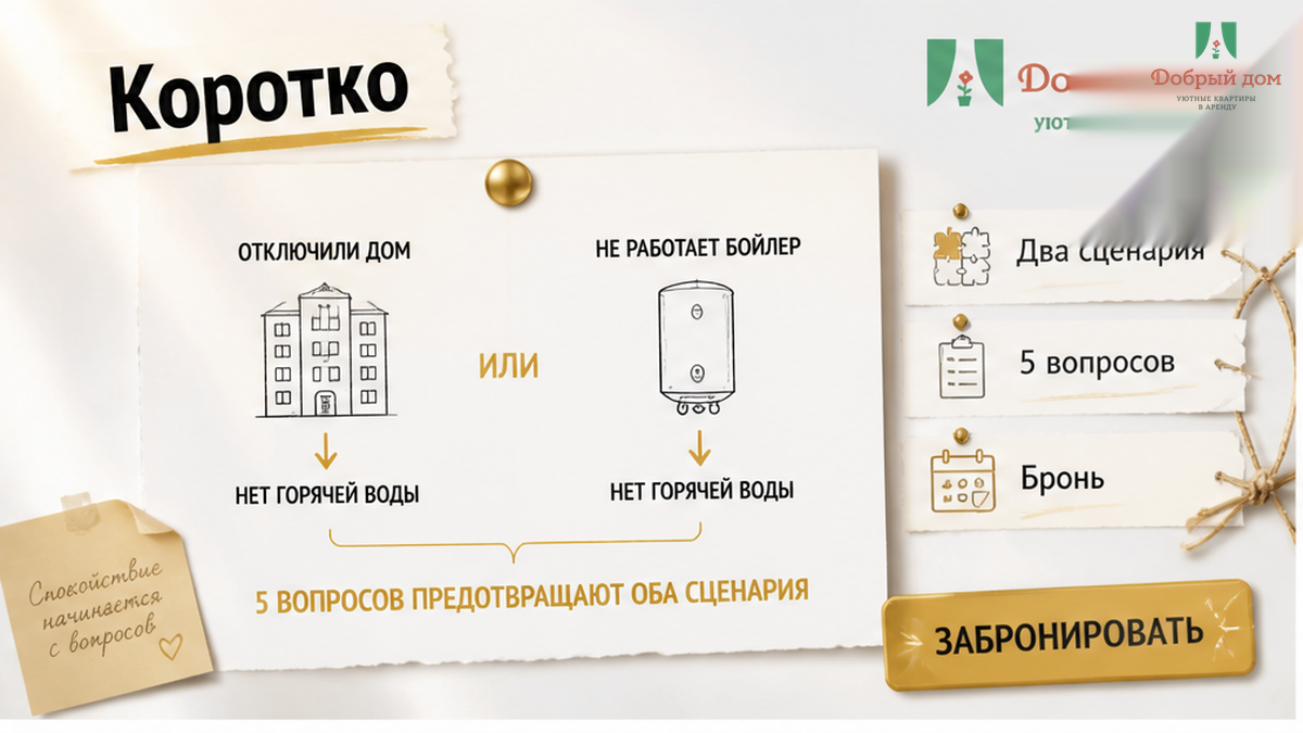 Короткая схема: два сценария и пять вопросов.