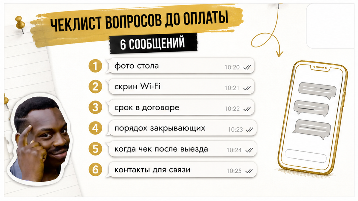 Шесть сообщений в чат до оплаты.