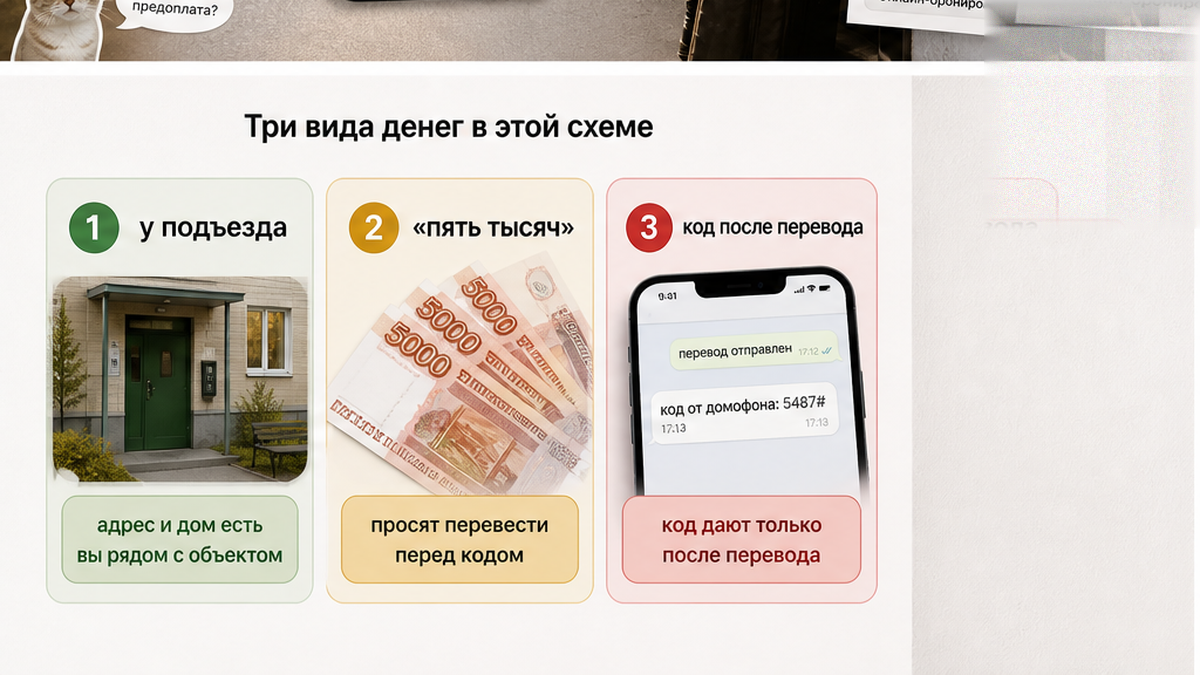 Цена проживания, страховой депозит и перевод на карту — разные механики, их нельзя смешивать.