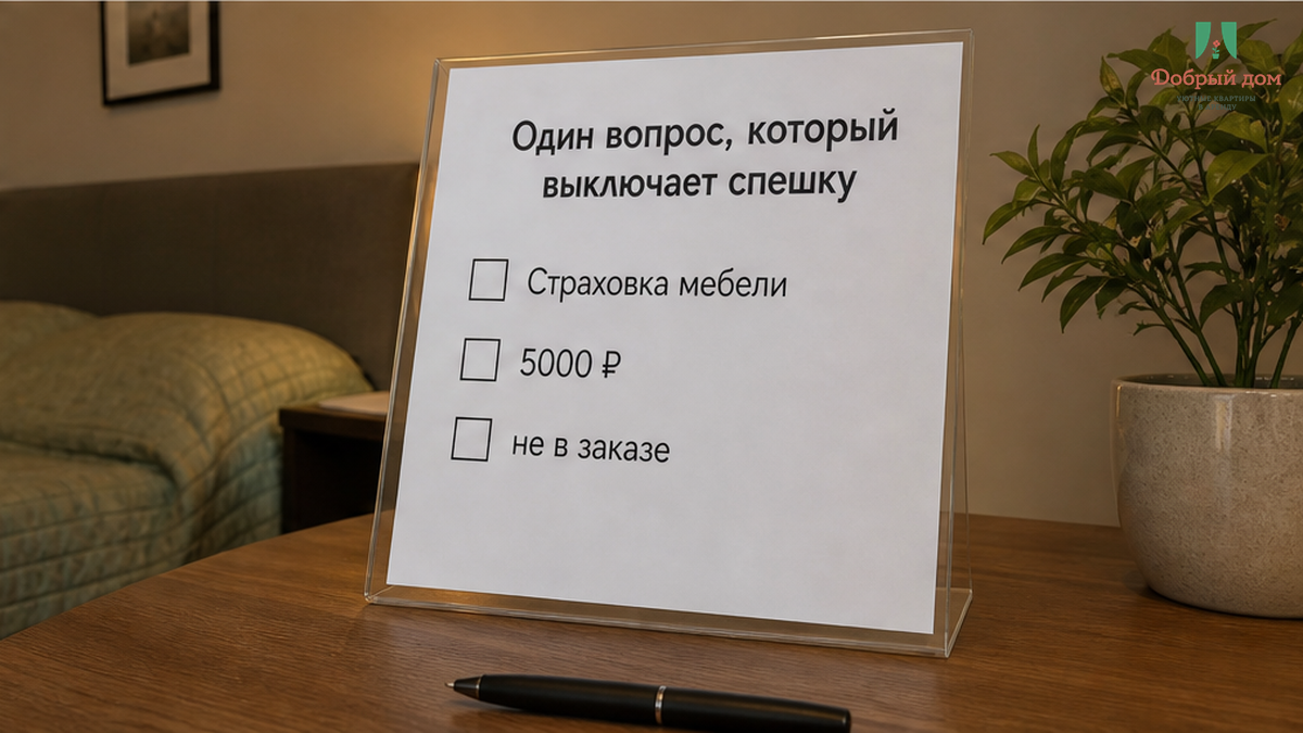 Переименование залога в «страховку мебели» не добавляет строку в бронирование.