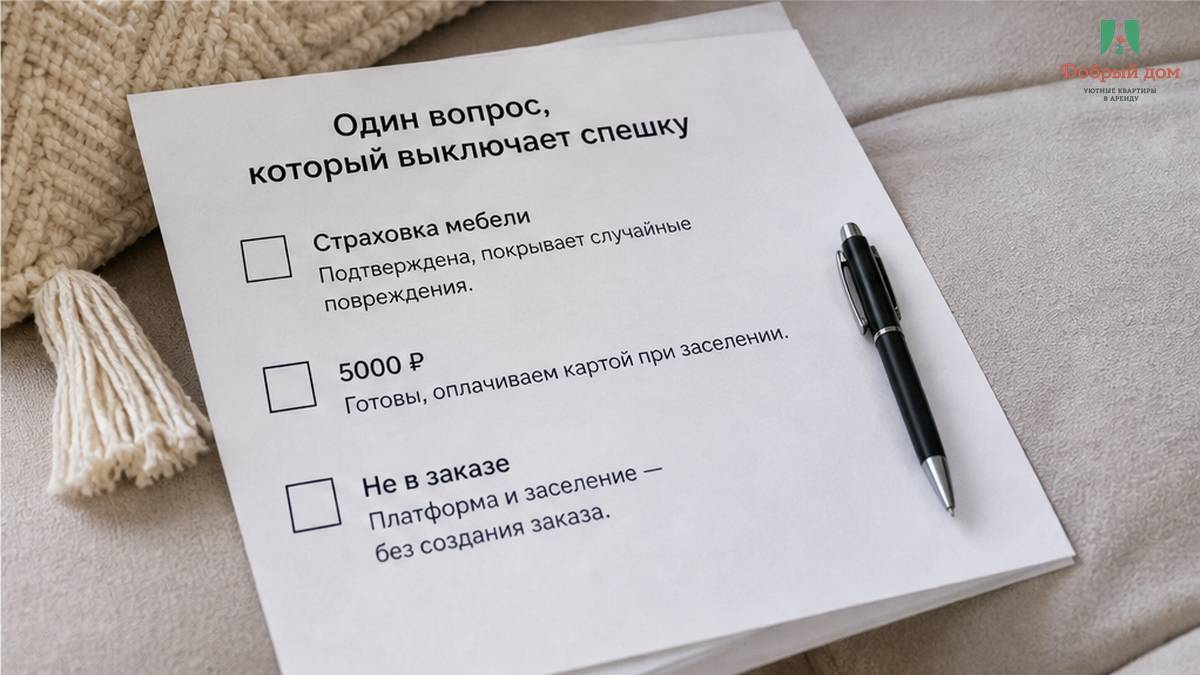 Один вопрос у двери: где в заказе строка про 5 000 ₽ на карту — и не переводить по СБП.