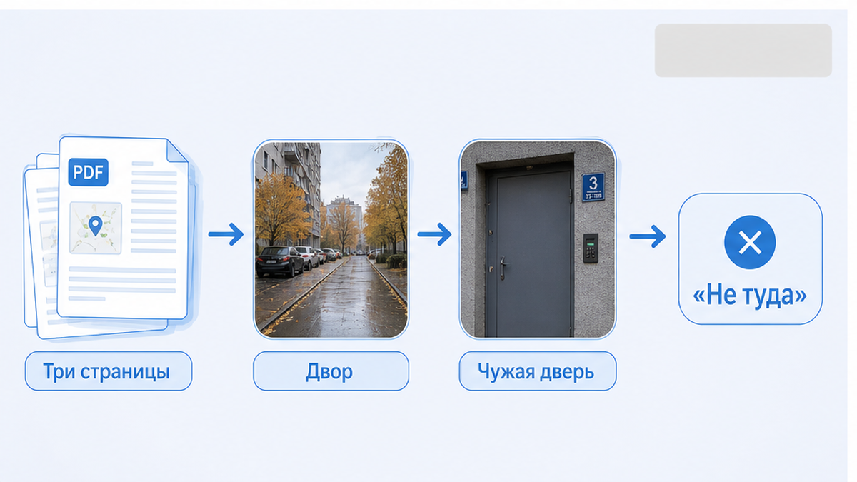 Три страницы PDF не заменяют маршрут: гость в чужом дворе получает «вы не туда».