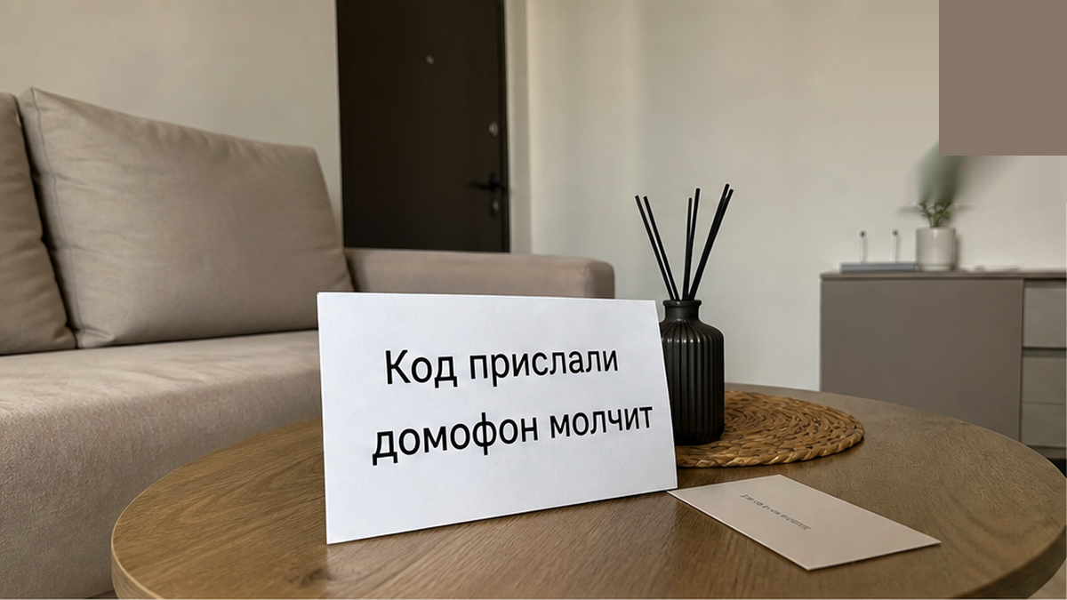 Неполная инструкция в мессенджере: есть код квартиры, но нет метода входа в подъезд.