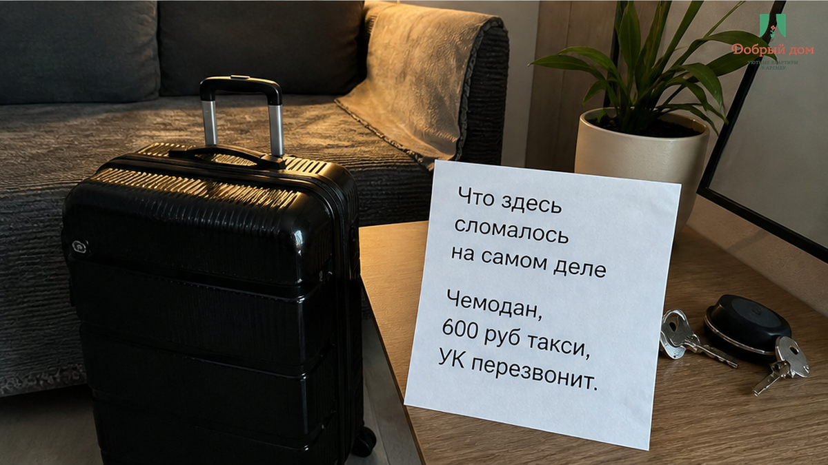 Порядок: проверить вход в подъезд до перевода, а не ждать управляющую с чемоданом на улице.