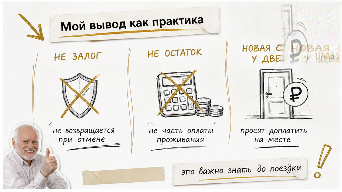 Честный остаток и залог называют заранее; «оформление» у порога — нет.