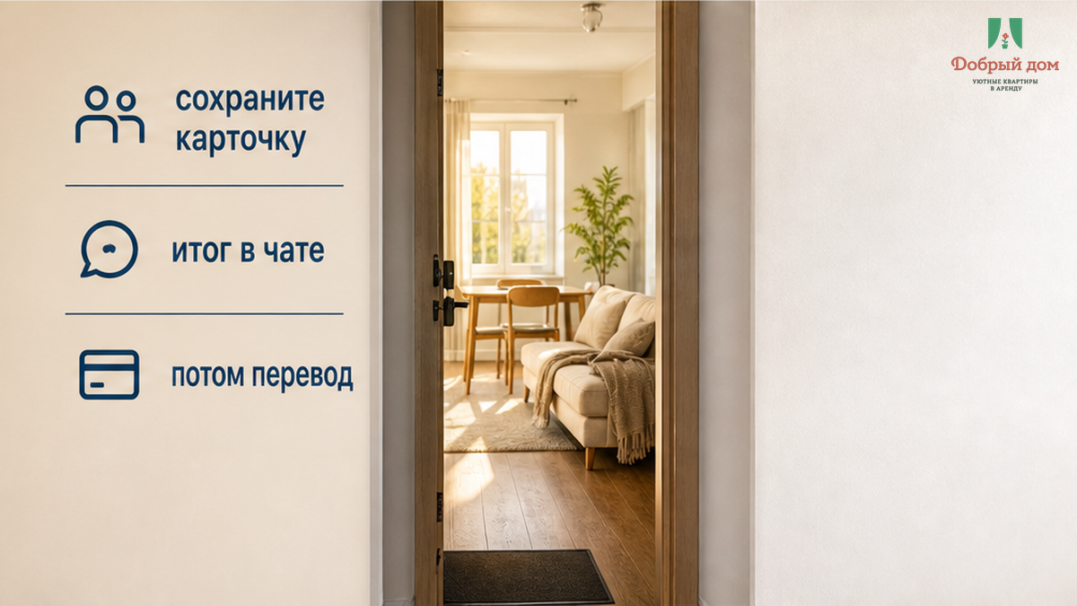 Перед оплатой: возраст ребёнка, число гостей, итог за все ночи и условия по кроватке — в переписке, не у порога.