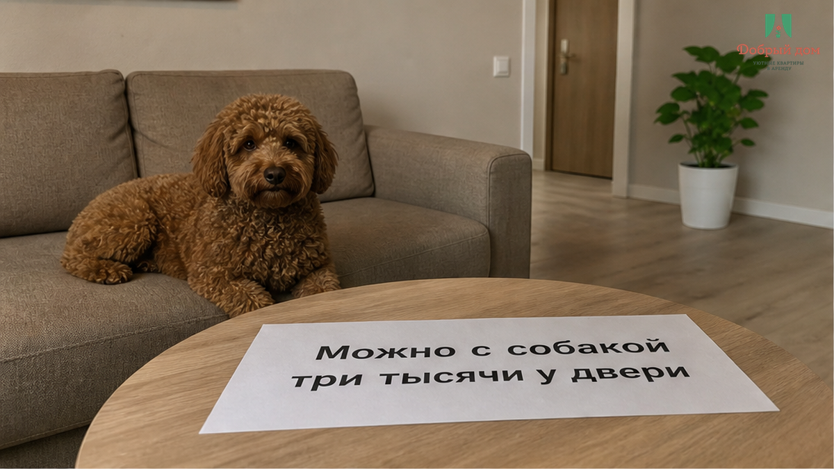«С собакой можно» — у двери крупная порода стоила 3 000 ₽