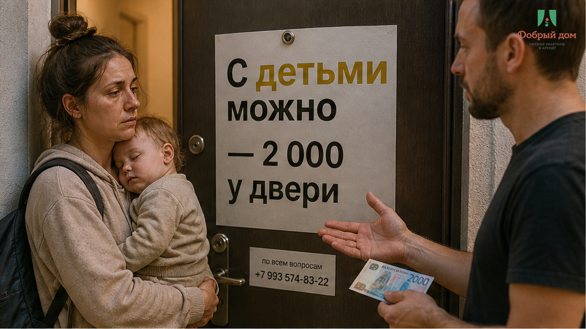 «С детьми можно» в чате. У двери — 2 000 ₽ за трёхлетку