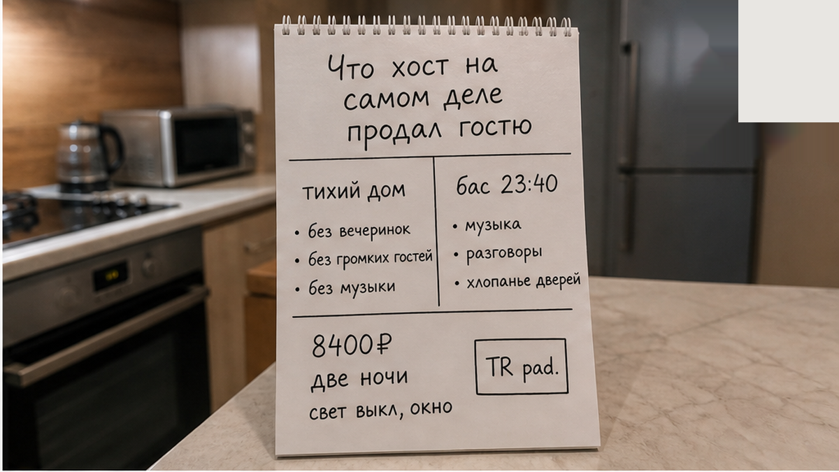 Схема: шум идёт через общую стену, а не с улицы.