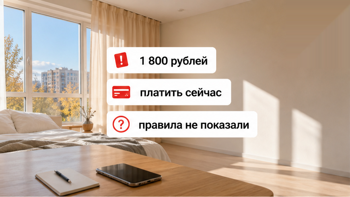 Требование 1 800 ₽ за простыню без ссылки на заранее показанное правило — только фото и сумма.