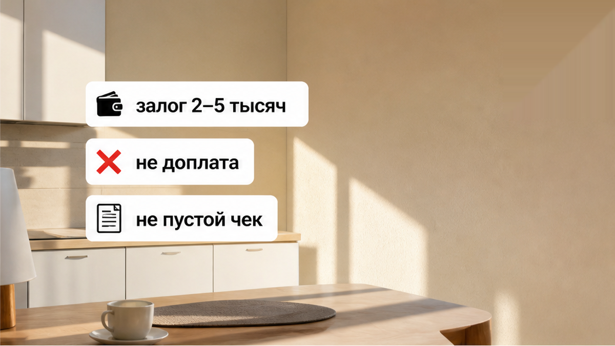 Депозит 2 000–5 000 ₽ — это залог, а не карт-бланш на любую доплату у двери.