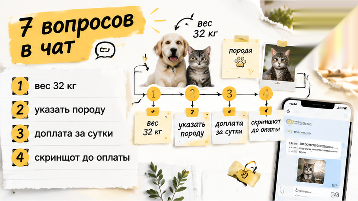 Какие условия нужно уточнить для проживания с собакой весом 32 килограмма