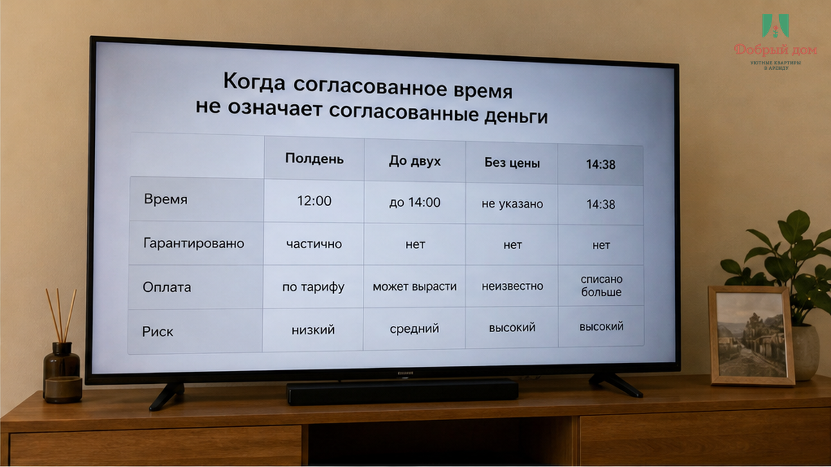 Выезд в полдень продлили до двух, но цену продления в чате не назвали.