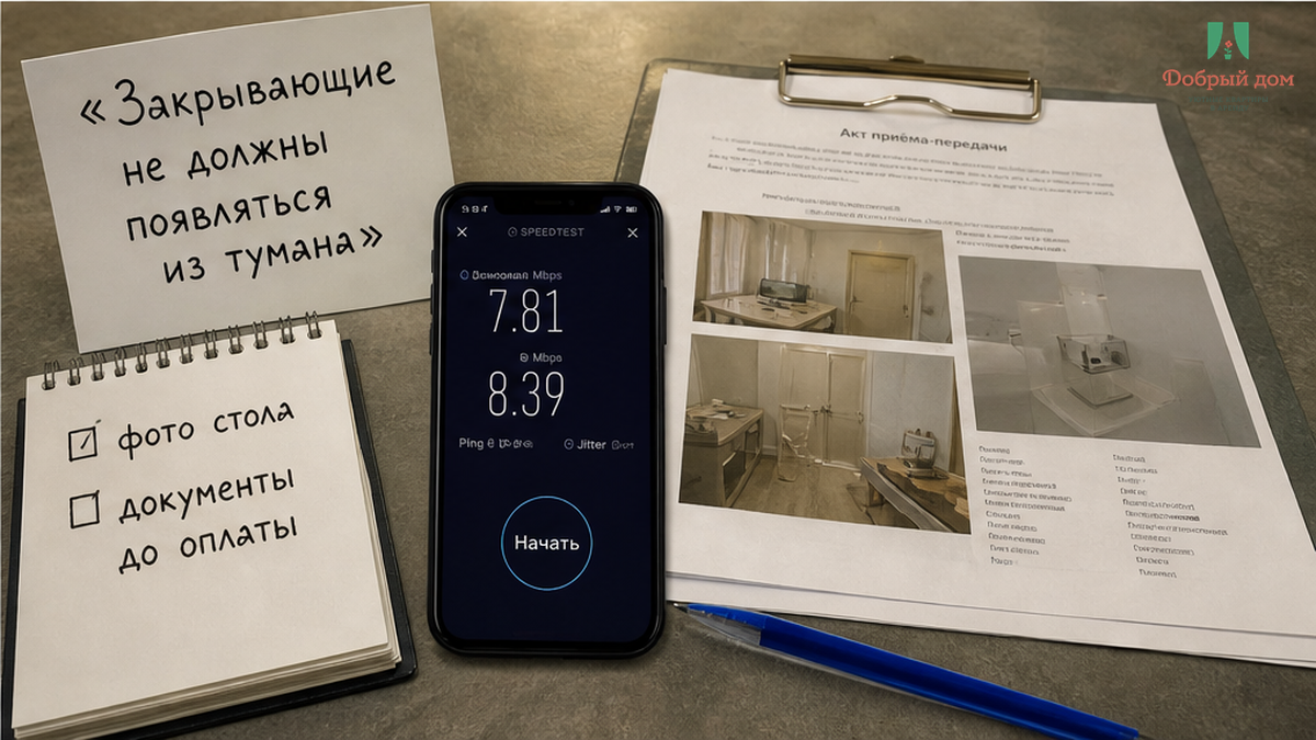 Вывод: проверка стола, связи и документов до перевода.