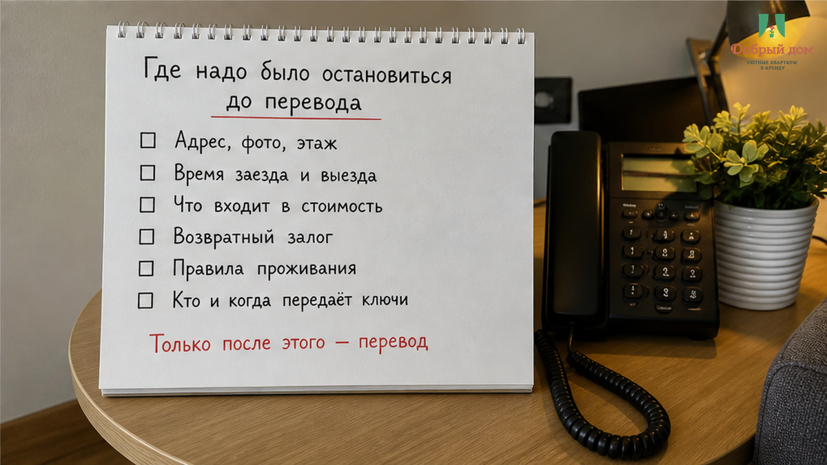 Вопросы до оплаты: выезд гостей, уборка, бельё, время ключа.