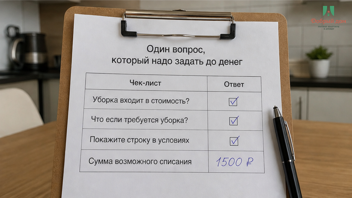 Уведомление о списании при чистой раковине.