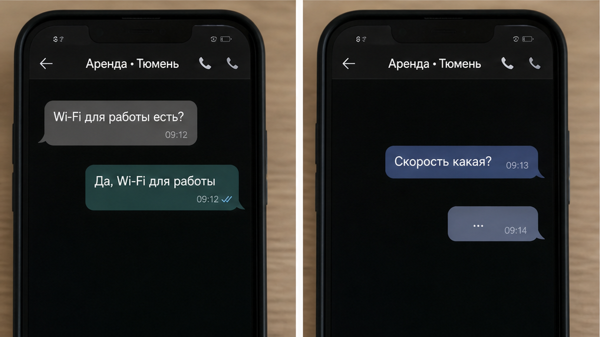 Схема квартиры: роутер находится в коридоре, а рабочий стол отделён от него несколькими стенами; путь сигнала заметно ухудшается.