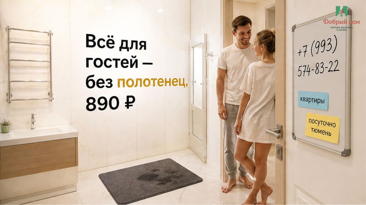 «Всё для гостей» — ночью без полотенец на 890 ₽