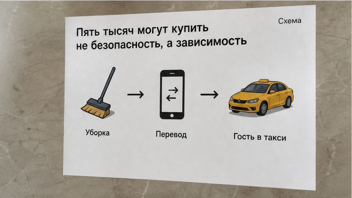 Цепочка: сначала уборка, потом залог, гость уже на вокзале.