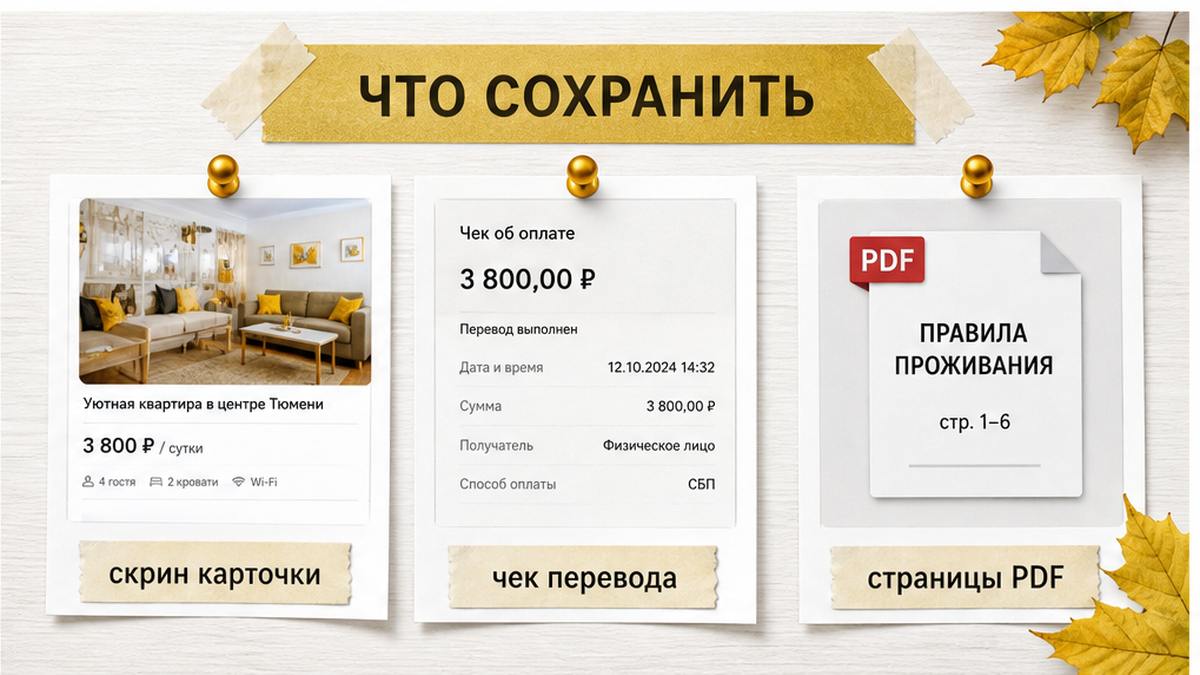 Что сохранить до выезда: карточка, перевод, PDF, фото квартиры