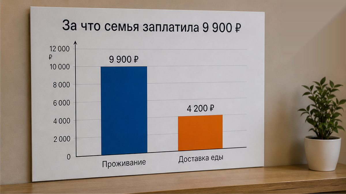 Схема расходов: проживание и доставки
